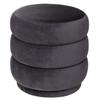 Atmosphera "Sinan" Velvet Pouf - Dark Grey