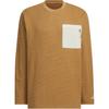 Футболка мужская вафельная с длинным рукавом FW24 M Trans Tee Casual, цвет пустынно-коричневый JX1786