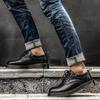 38-48Мужская обувь из натуральной кожи Большой размер Водонепроницаемая уличная обувь Оксфорды Обувь Дерби Мужские броги Кожаная обувь