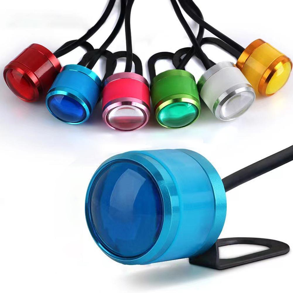 1 пара красных синих стробоскопических фар для мотоцикла Eagle Eye, дневные ходовые огни, противотуманные фары, предупреждающие 12 В, фары заднего хода, мигающие лампы