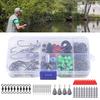 Грузила для рыбалки Набор крючков для рыбалки с коробкой для хранения Высокая прочность Устойчивость к ржавчине Компактный Портативный Набор для оснастки