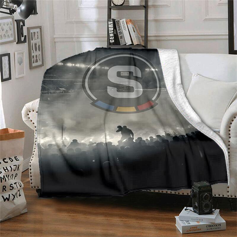 AC Sparta Praha Flannel Blanket Soft All-Season Throw, Design for Camping, Car Travel, Hiking Sofa, Bed, Office Perfect Gift for Parties