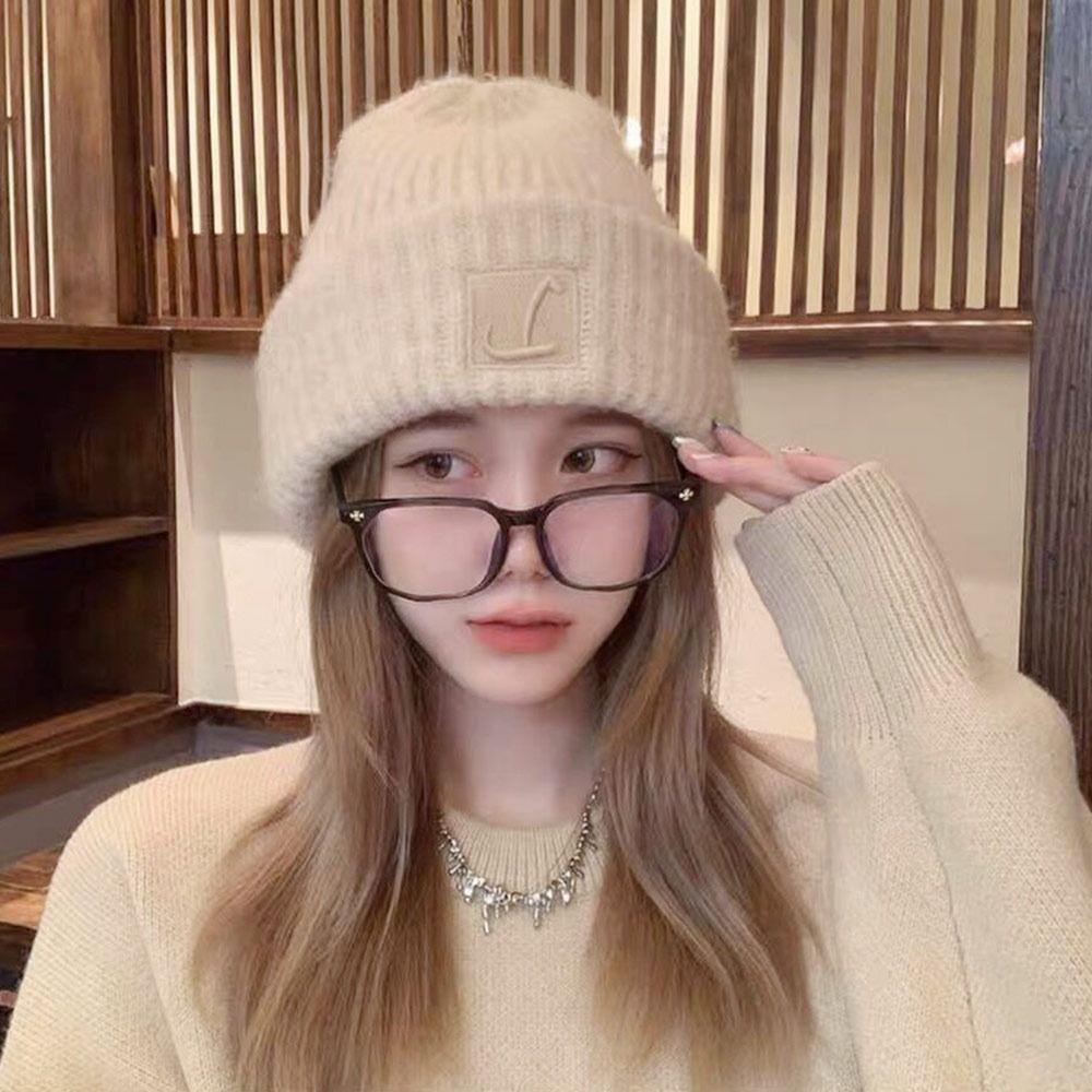 Windproof Beanies Knitted Ear Warmer Cap Casual Hip-hop Bonnet  Women