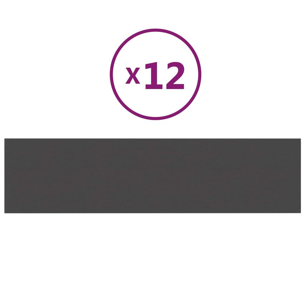 Wall Mounted Headboard Panels 12 pcs Dark Grey Fabric