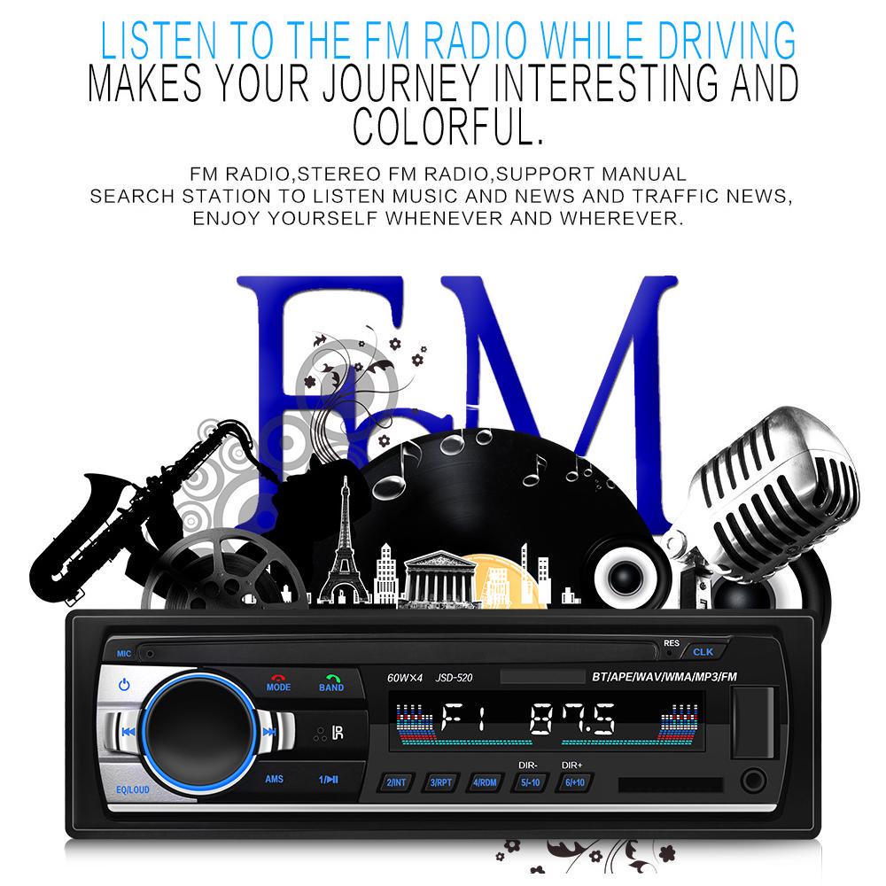 1 Din автомобильная магнитола мр3 USB, FM, TF, AUX с пультом дистанционного управления