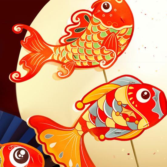 Карповый фонарь «сделай сам», ручной китайский новогодний светодиодный фонарь с рыбой для вечеринки, традиционные праздничные украшения