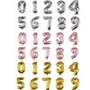 16-Inch Us Version Of Thin Body Digital Birthday Party Decoration Props Decoration Aluminum Film Balloon Digital