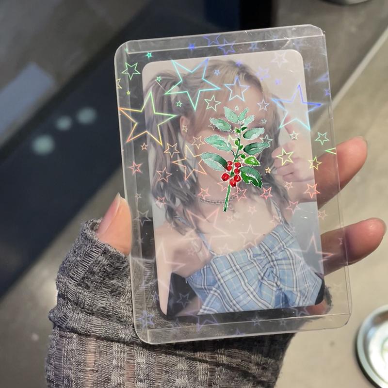 10 шт., звезда, любовь, сердце, Kpop, фотокарта с верхней загрузкой, рукава для фотокарточек, защитный чехол для фотокарточек с изображением идола