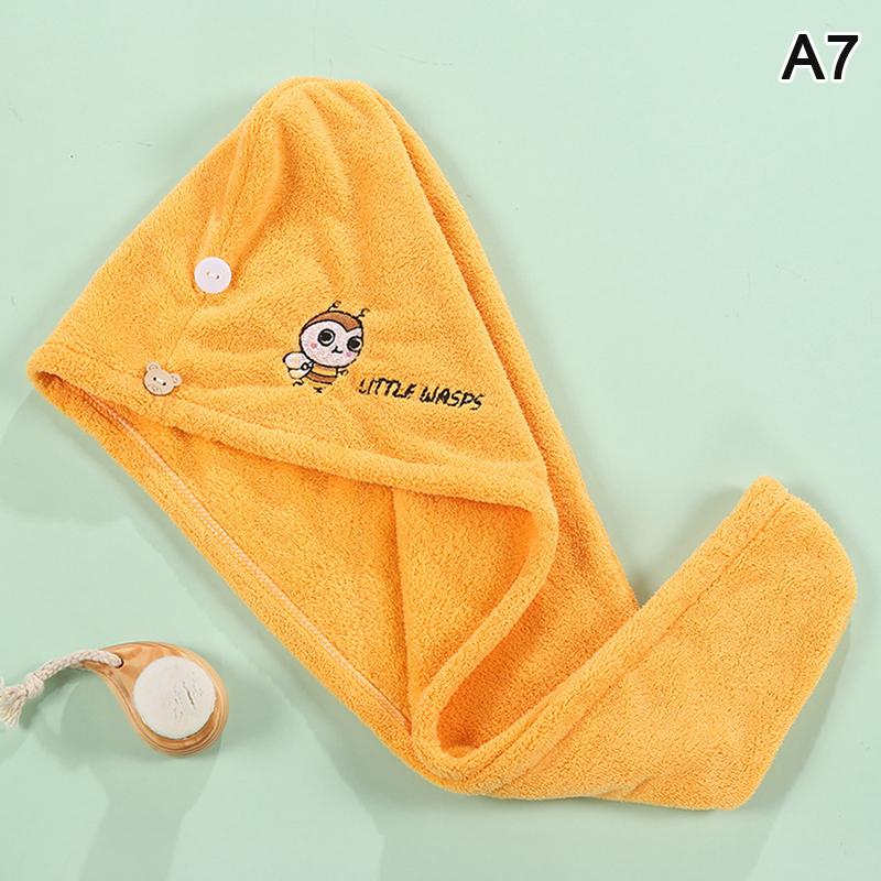 Быстросохнущая Супервпитывающая Шапочка-полотенце из Кораллового Вельвета для Сушки Волос, Шапочка для Ванны с Пуговицей для Спа, Красоты, После Купания и Ухода за Волосами