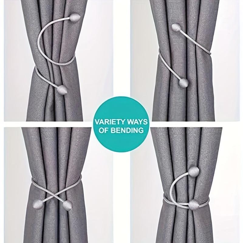 2 шт. Завязки для штор в виде скрученных шаров, Аксессуары для завязывания штор, Креативные подвесные шары на веревке без пробивания отверстий, Современный простой