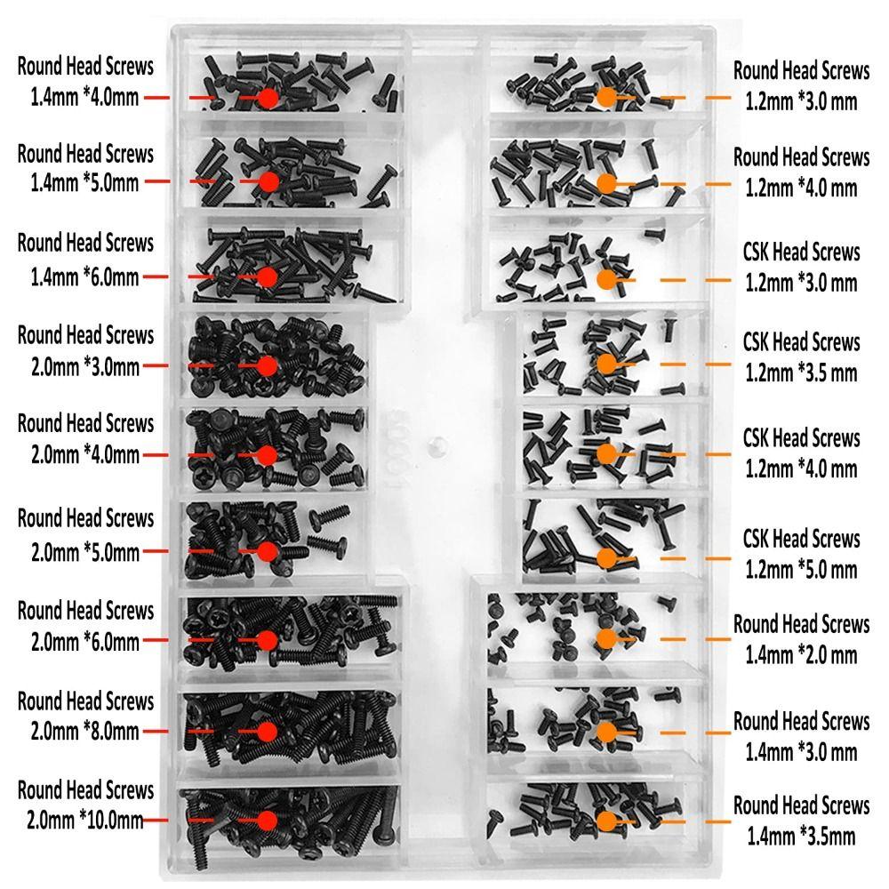 18 Kinds Mini Screws Assortment Kit Stainless Steel Micro Screws Set Small Screws  Clocks