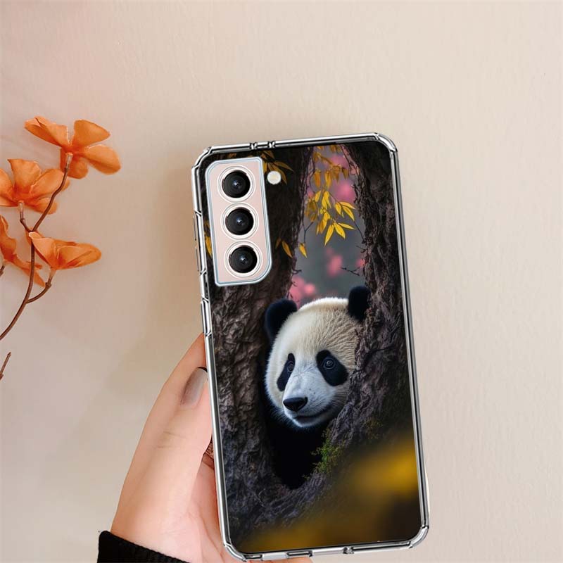 Чехол для телефона Panda Baby, Семья гигантских панд, Прозрачный чехол для Samsung S26 Ultra Galaxy S25 Edge S24 S23 FE S21 Plus S20 S22 S10, Крышка Pat