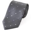 Brand Made In Nishijin Jacquard Square Fine Pattern [Michiko London] Necktie, Japan, Weave, 100% Silk, Weave, (B Pattern Gray)