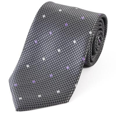 Галстук бренда Nishijin Jacquard Square Fine Pattern [Michiko London], Япония, плетение, 100% шелк, плетение, (B Pattern Серый)