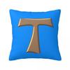 Copper Look Franciscan Tau Cross Square Pillowcase Cushion Cover Pillow Case Throw Pillow Cover for Home Sofa Living Room