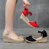 Женская обувь на высоком каблуке, женские Sandalias Zapatos Mujer, женская повседневная обувь, дышащие слипоны, уличные сандалии на танкетке для отдыха