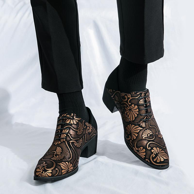 Новые мужские туфли, увеличивающие рост. Мода имеет уникальный стиль. Обувь для отдыха, бизнеса, вечеринок, ночных клубов. Мужская обувь для взрослых. Размер Plus-46.