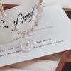 Heart Round Plate Pearl Bracelet Irregular Crushed Silver 925 Sterling Silver Bracelet for Women Summer Ins Style