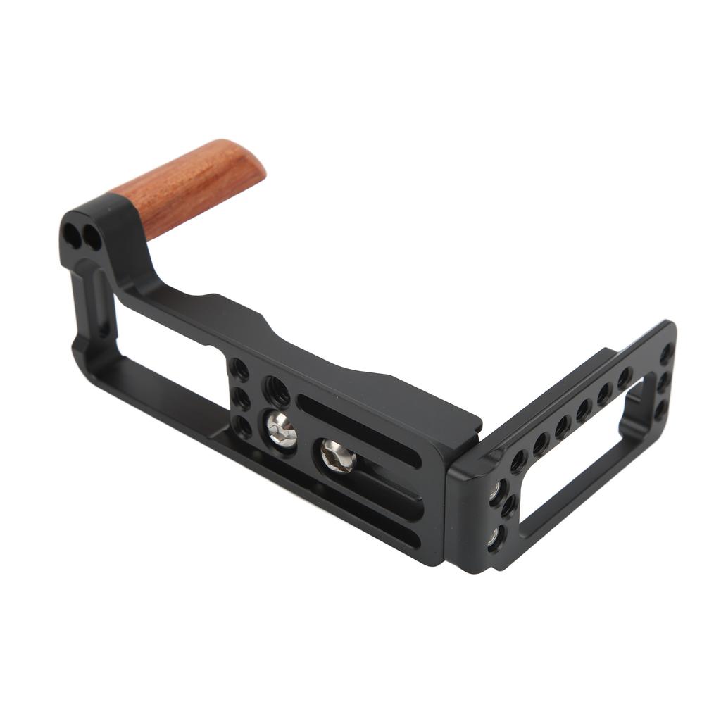 Quick Release Vertical L Bracket with Wooden Hand Grip L Plate for Fujifilm X T3 Camera