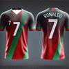 Ronaldo No.7 Kids Adult Sports Shirt Summer Outdoor Football Breathable T-shirt Runing Bodybuilding Training Jersey Clothing