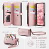 CaseMe Кожаный чехол-книжка для iPhone 17 Pro Max 17E Air 16 Plus 16E 15 14 13 12 11 X XS XR SE 2022 8 с длинным ремешком, кошельком на молнии, обложкой для нескольких карт