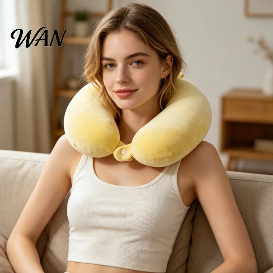 Versatile Travel And Home Pillow Memory Foam Neck Pillow, U Shaped Headrest for Airplane Nap Office Car, Soft Support Nap, Removable Washable