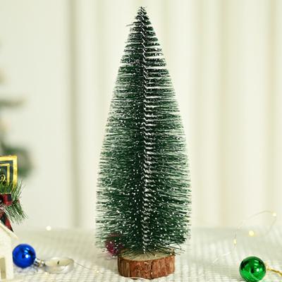 Мини-елка, искусственная снежная елка с сосновыми иголками, праздничное украшение для дома и офиса на рождественский стол