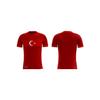 Футбольный трикотаж красный белый Турция одинарный топ
