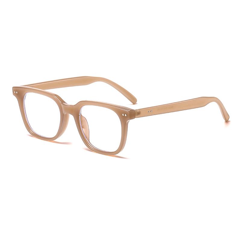 66037 Trend Rice Nail Square Frame Anti Blue Light Flat Glasses 5 Персонализированные простые и тонкие очки