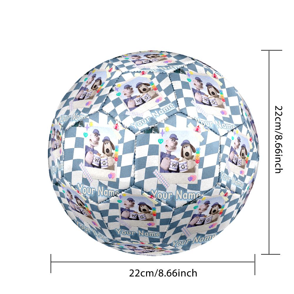 Custom Text Size 5 Soccer Ball, Standard Match Football For OutdoorWallace & Gromit