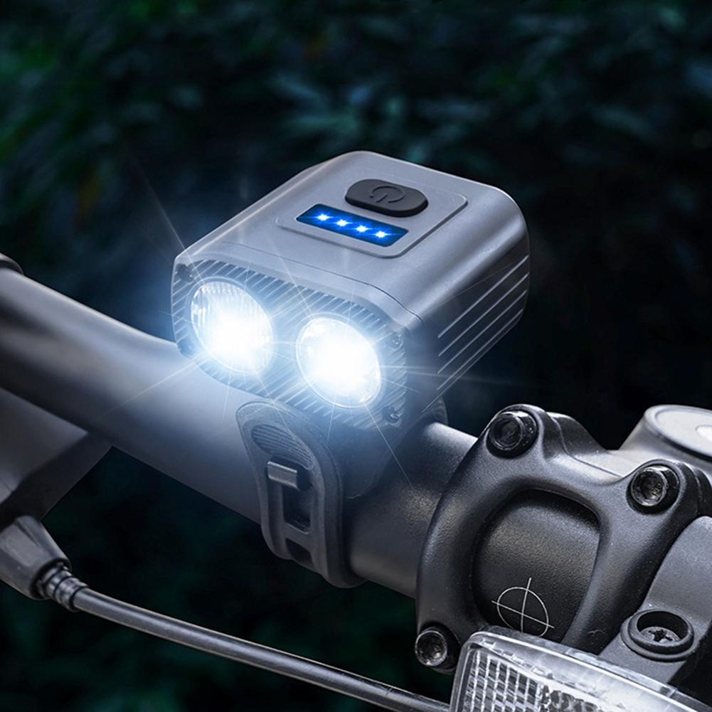 LED Bicycle Headlight High Beam Low Beam LED Cycling Lantern USB Charging MTB Road Bike Headlight 1200mAh Bicycle Accessories