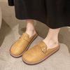 Flat Bottom One-pedal Boken Slippers Women's Outerwear Spring 2025 New Retro Versatile Bag Head Half Slippers