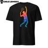Abstract Colorful Silhouette Tennis Player with Racket Unisex T-Shirt Unique Tee