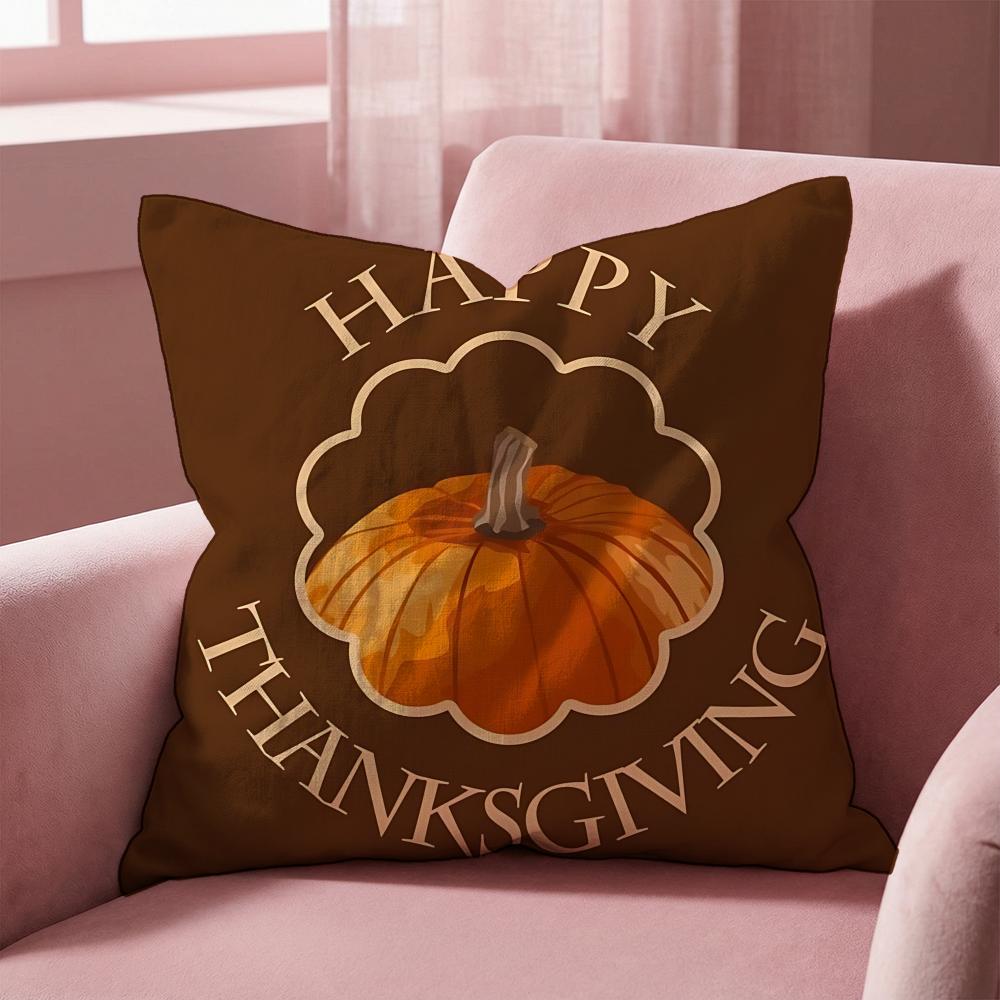 Holiday Thanksgiving Cushion Cover MultiScene Pillow Cover for Home  Car  Reversible Soft  Durable for Daily Use
