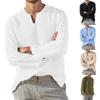 Men's Cotton Linen Shirt Loose Tops Long Sleeve Tee Casual Shirt Men Shirt Blouse Social Slim Men's Clothing Plus Size