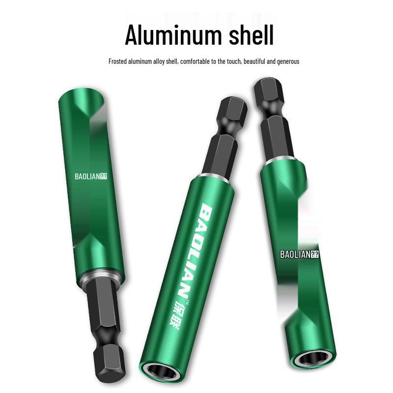 Телескопическая магнитная отвертка для позиционирования бит с шестигранным хвостовиком и удлиненным стержнем-гнездом