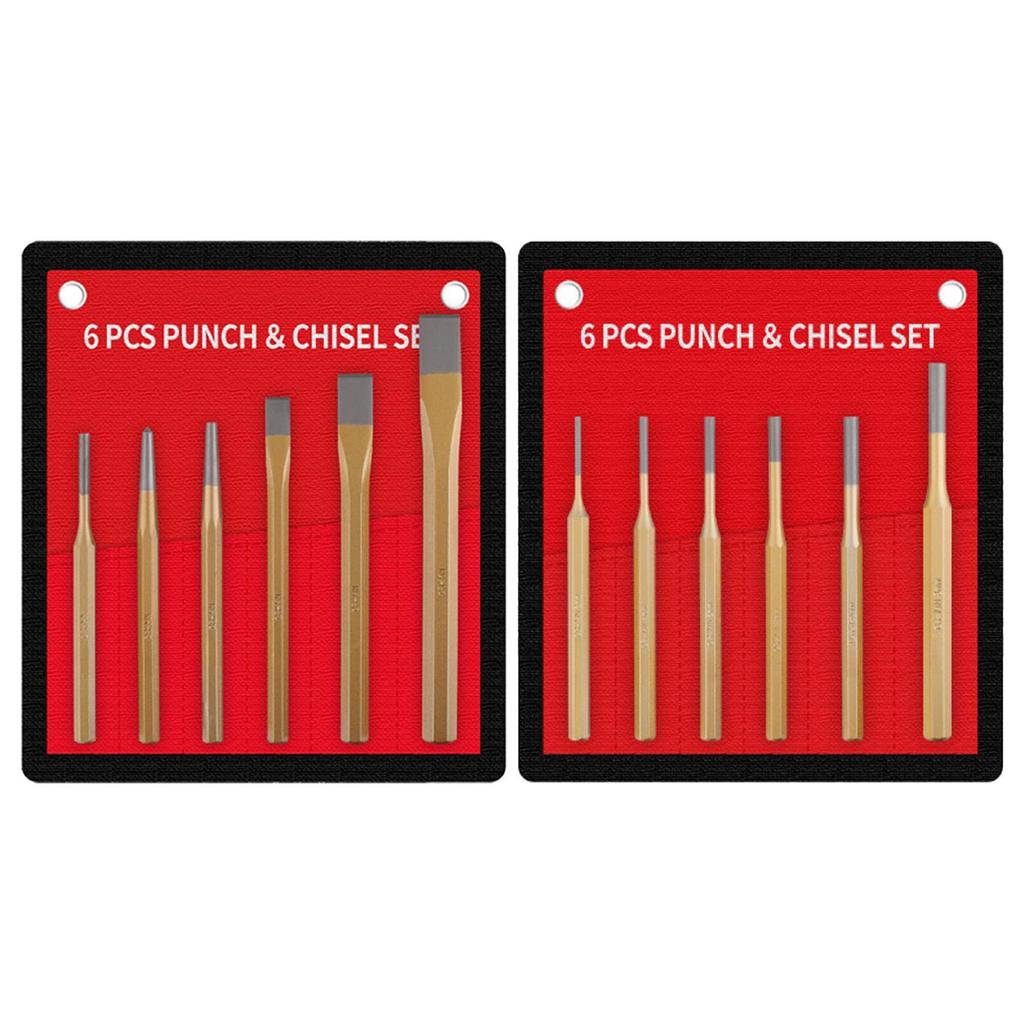 Набор холодных зубил 6 шт. Плоское зубило, центральное зубило, лезвия зубил, гаечный ключ, ручной набор зубил для резьбы по камню для плотников, ручные инструменты
