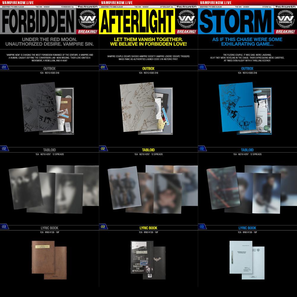 Предзаказ ENHYPEN THE SIN: VANISH Альбом Стандартная версия. И МАГАЗИН ПОБ