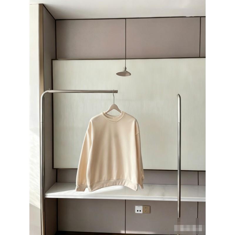 Womens 3D Embroidered Cotton Sweatshirt Round Neck Long Sleeve Casual Sporty Top