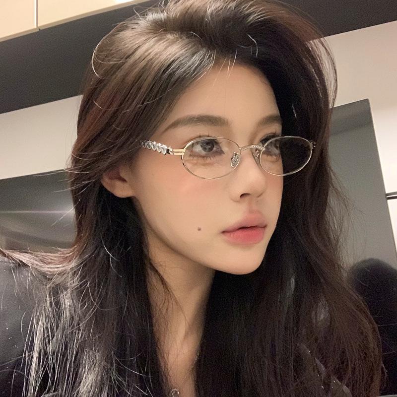 Очки для чтения Овальные Очки Фирменные Оправы Женские Металлическая Оправа Оправа для Очков Люксовый Бренд Декор Очки Овальные Оттенки