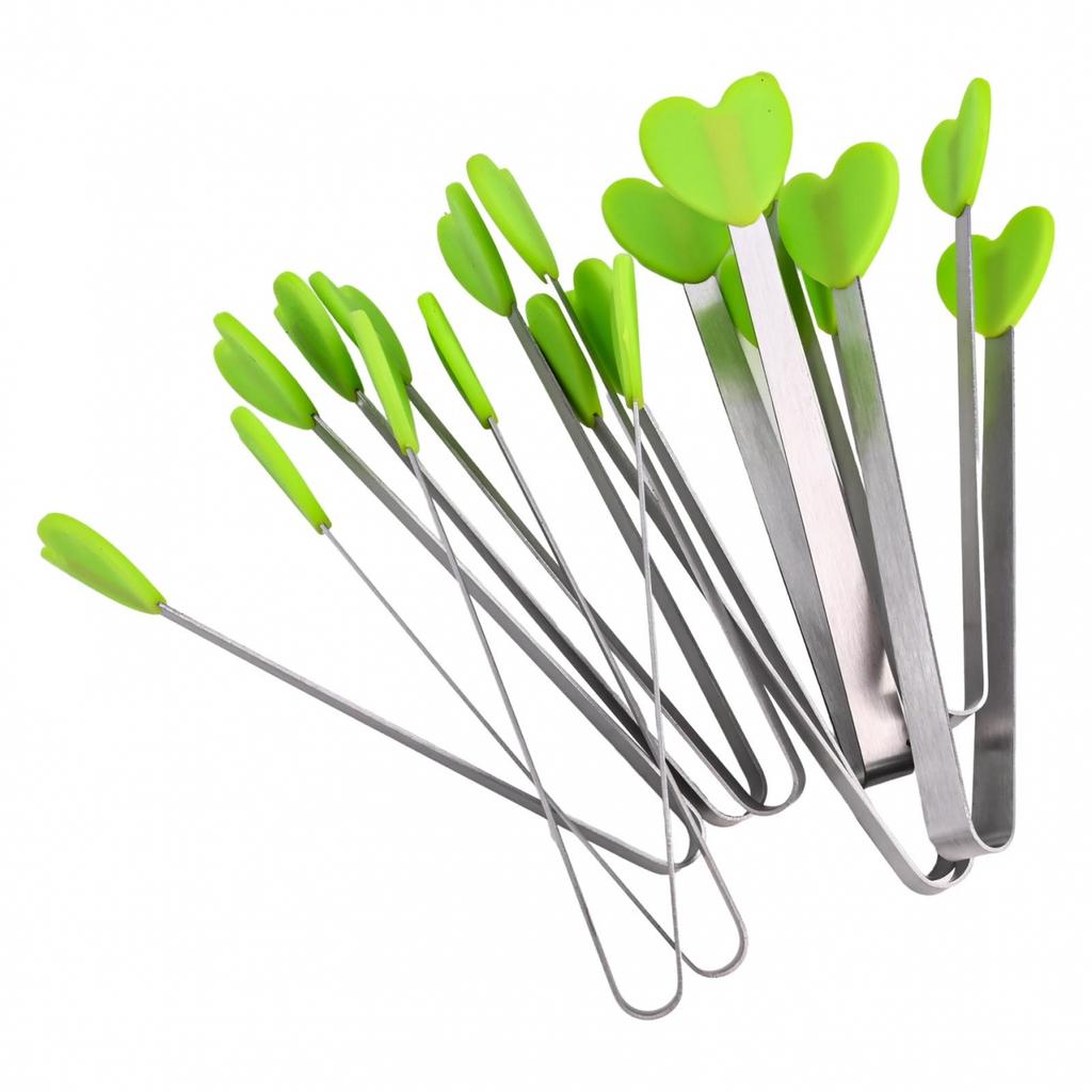 Мини-щипцы для еды в форме сердца, пригодные для мытья в посудомоечной машине