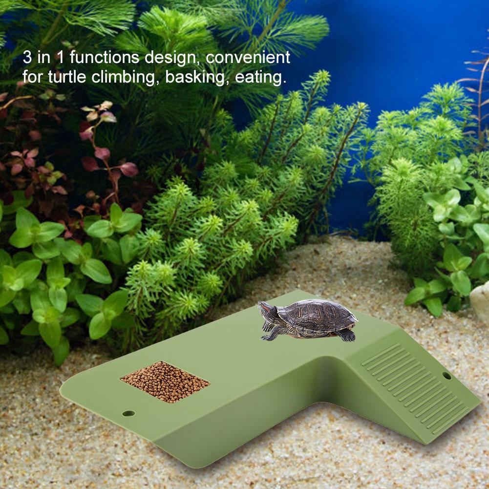     Floating Island   Pet Reptile   Supplies Aquarium Ornament(Green)