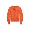 Polo SS24 Solid Slim Fit Crew Neck Long Sleeve Knit Sweater Women Sweater Orange WMPOSWENDW20234-400