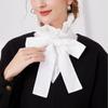 Perfect Match New Cotton Ruffle Bow Decoration Detachable White Fake Collar Black Blouse Sweater Lapel Top Clothing Accessories