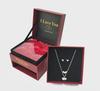 Rose Gift Box: Necklace, Ring, and Everlasting Soap Flower Packaging