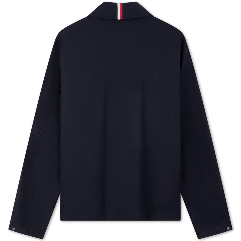 Tommy Hilfiger Водонепроницаемая уличная повседневная куртка для commuters с воротником-молнией Мужские куртки Темно-синяя MW0MW35712