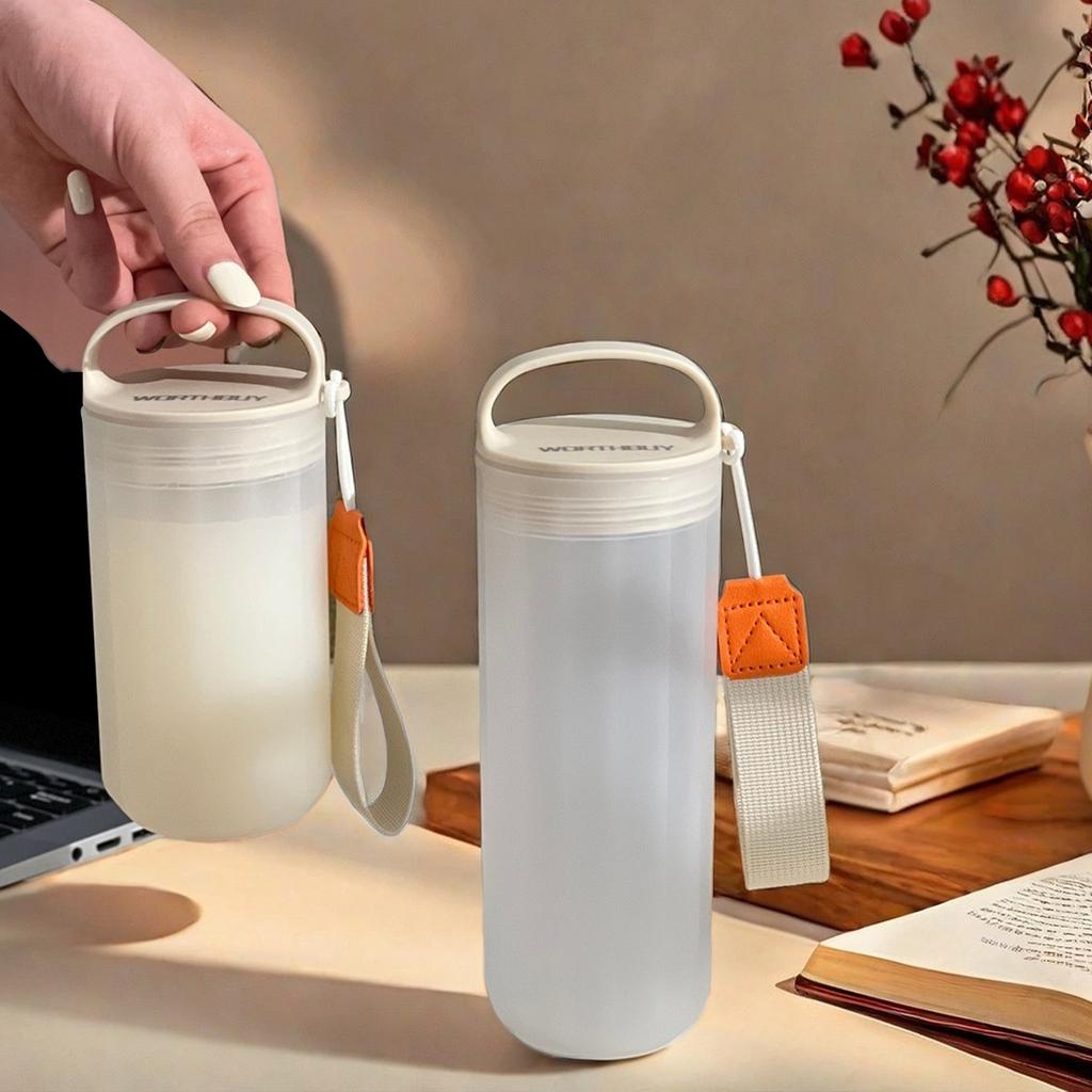 WORTHBUY Портативная пластиковая бутылка для воды с ручкой, герметичная, термостойкая, стакан, дорожная, спортивная, питьевая чашка для детей, студентов