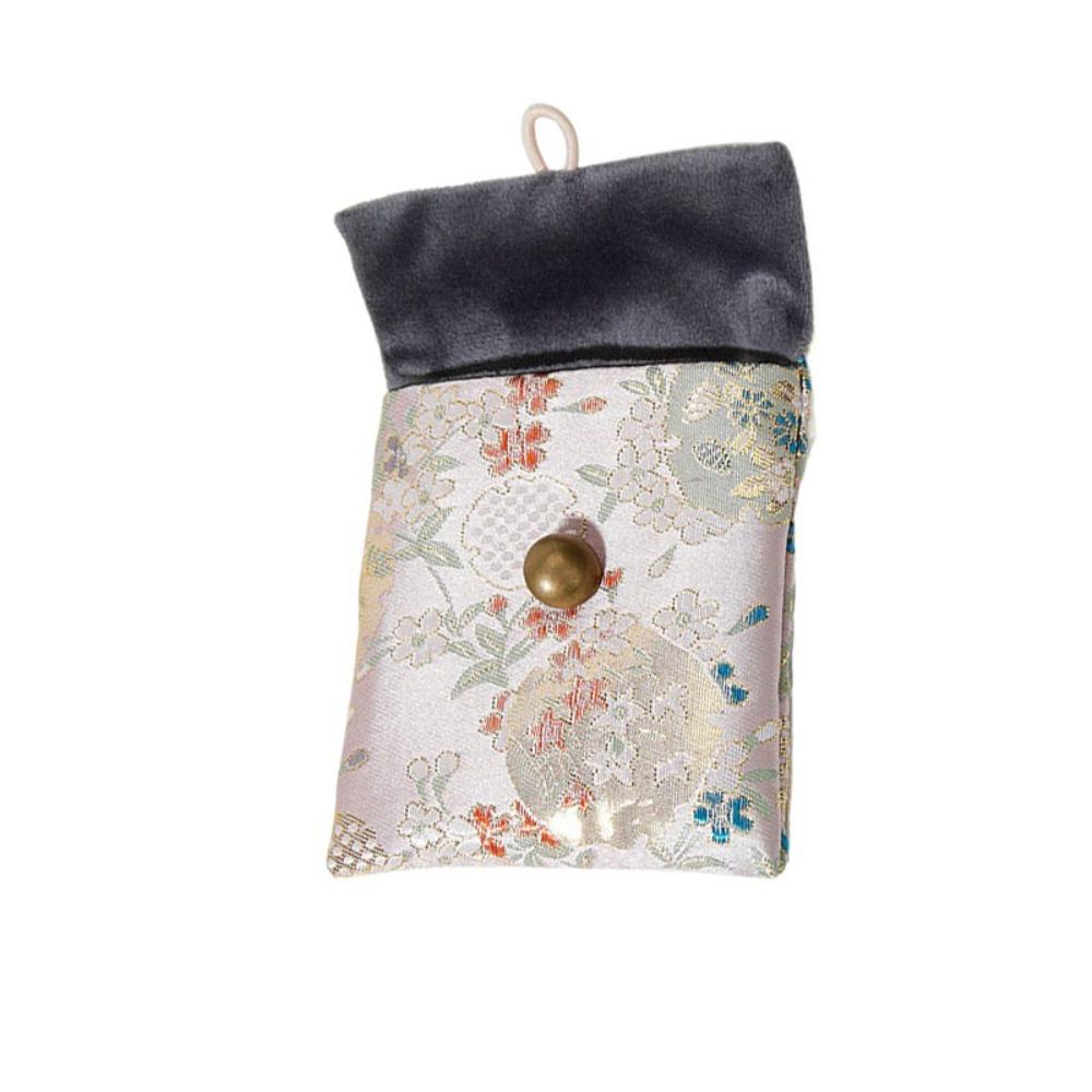 Embroidered Flowers Jewelry Packing Bag Rings Necklace Jewelry Holder Earrings Storage Case Travel