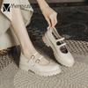 Fashion Women Mary Jeans Shoes Japanese Students Lolita JK Footwear Maid Uniform Oxford Lady Two Band Buckle Loafers Woman Flats Sneaker