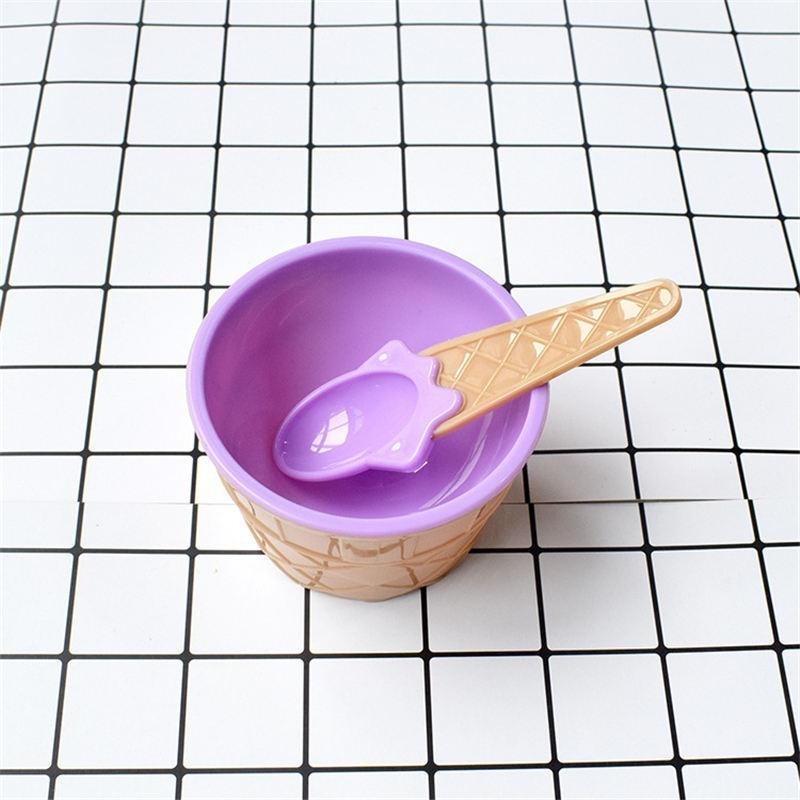 Hot 1pc Ice Cream Mixing Bowl DIY Handmade Slime Resistance Wrestling Hot Cute Ice Cream Plastic Bow